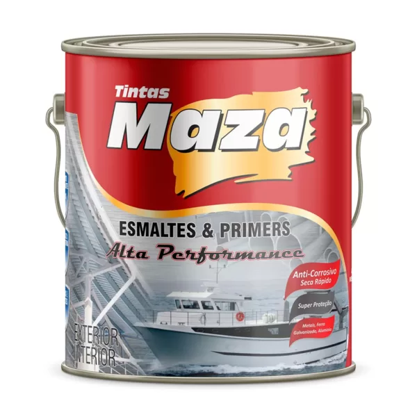 Tinta Esmalte Alta Temperatura Aluminio 600 graus Maza 3,6lts