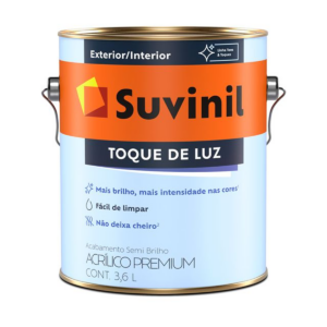 Tinta Acrílica Semi Brilho Suvinil Branco Neve 3,6 L