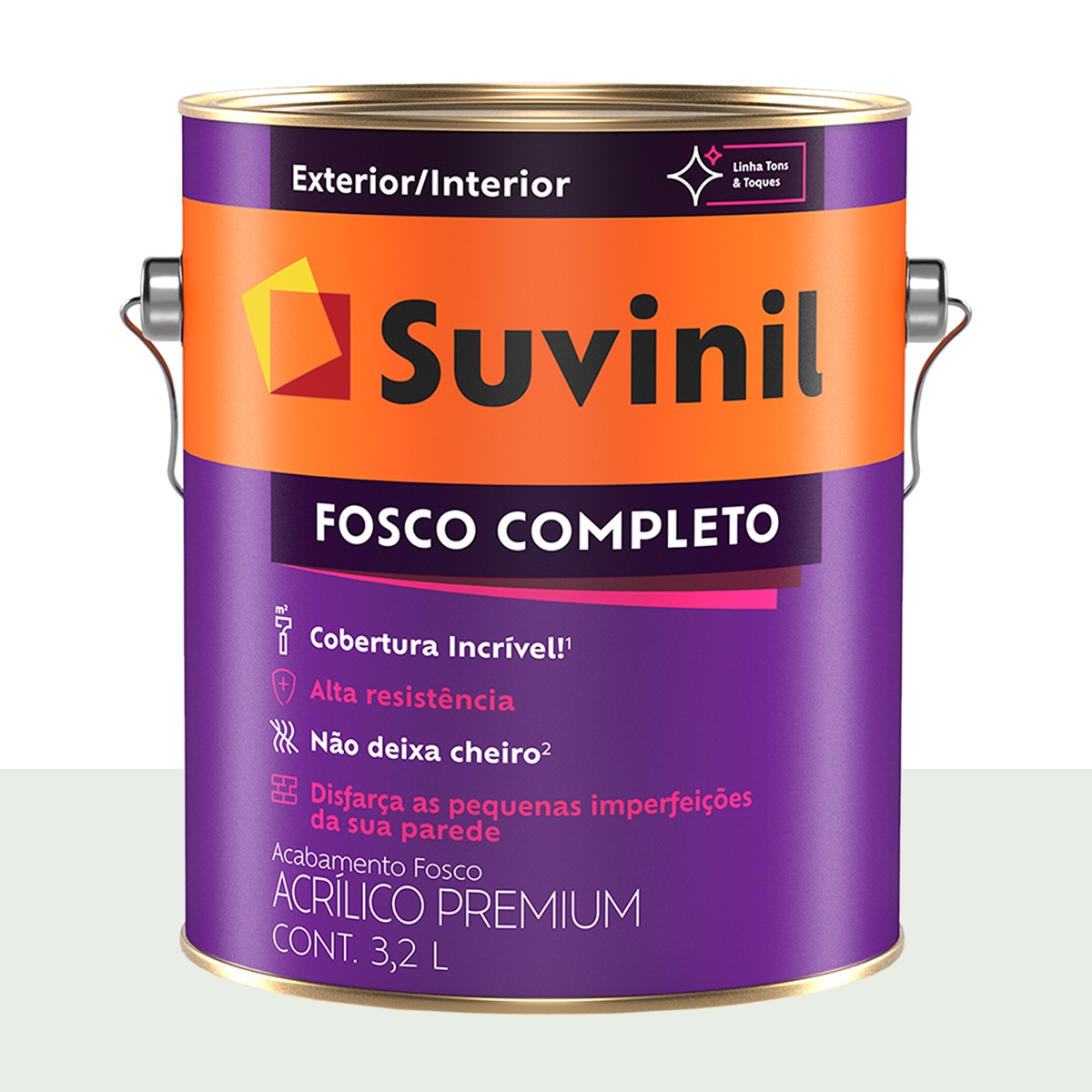 Tinta Acrílica Fosca Suvinil Sopro de Menta 3,2 L