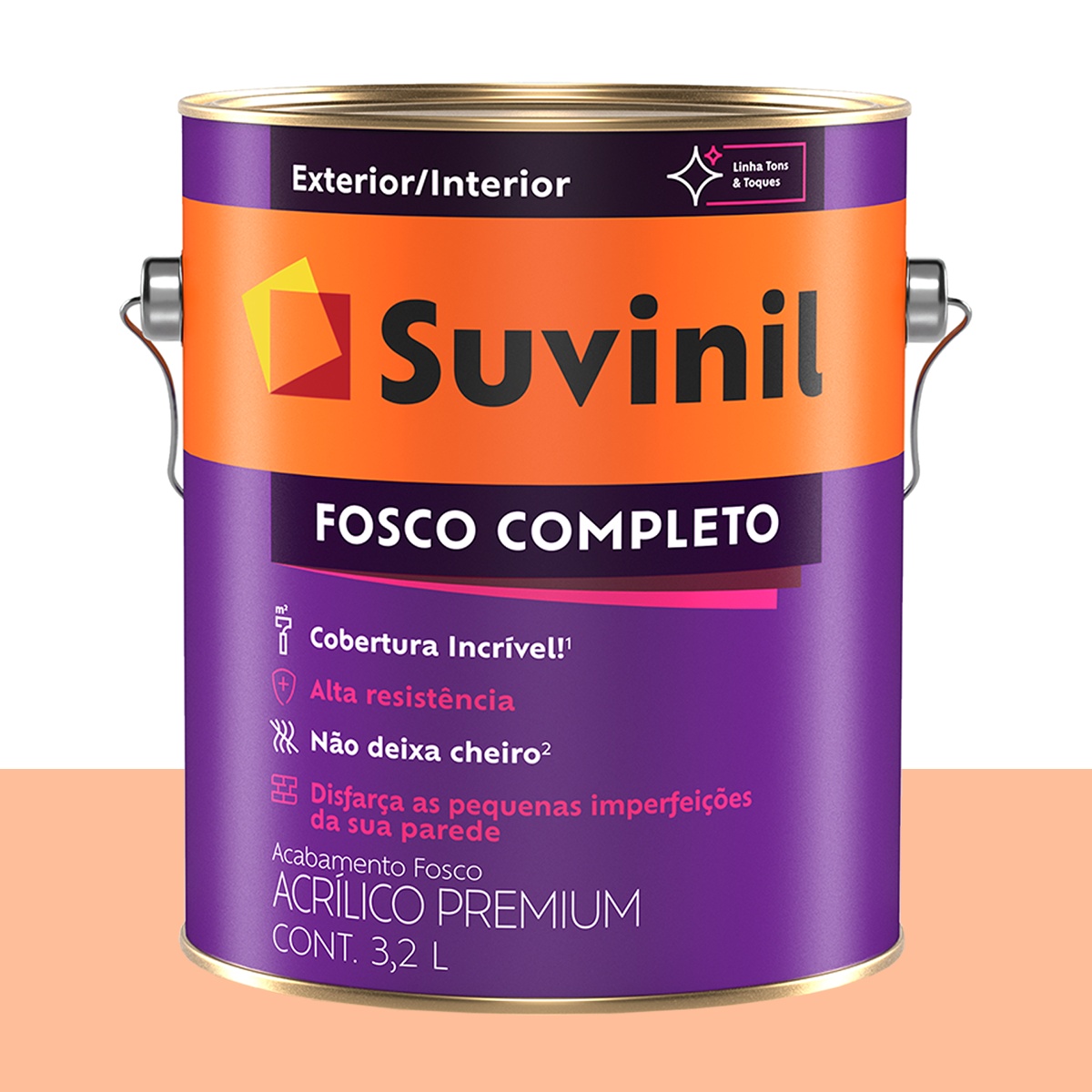 Tinta Acrílica Fosca Suvinil Sorvete de Mamão 3,2 L