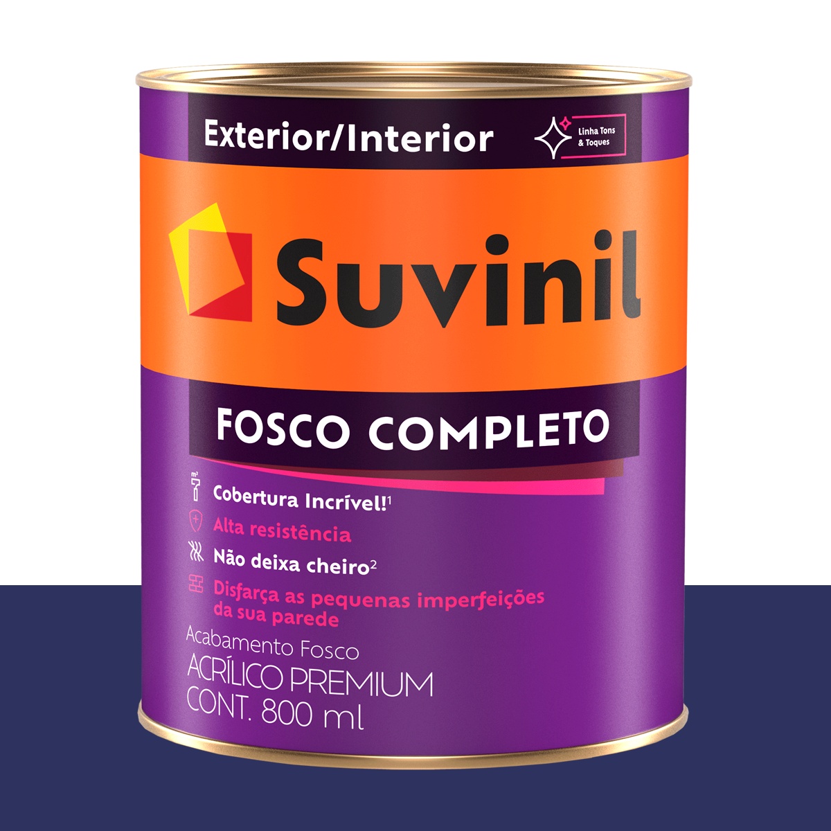 Tinta Acrílica Fosca Suvinil Sombra da Noite 800 ml
