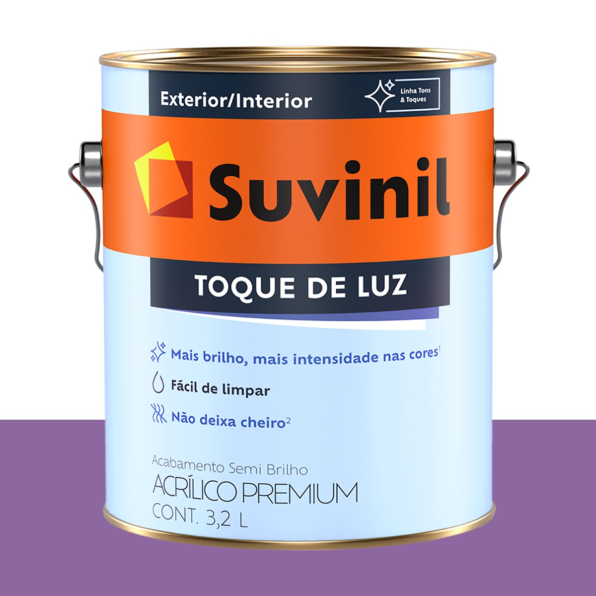 Tinta Acrílica Semi Brilho Suvinil Bala de Uva 3,2 L