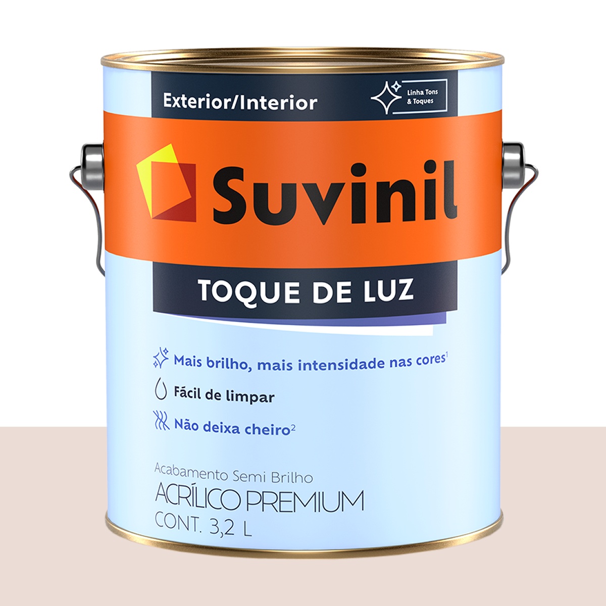 Tinta Acrílica Semi Brilho Suvinil Aveia 3,2 L