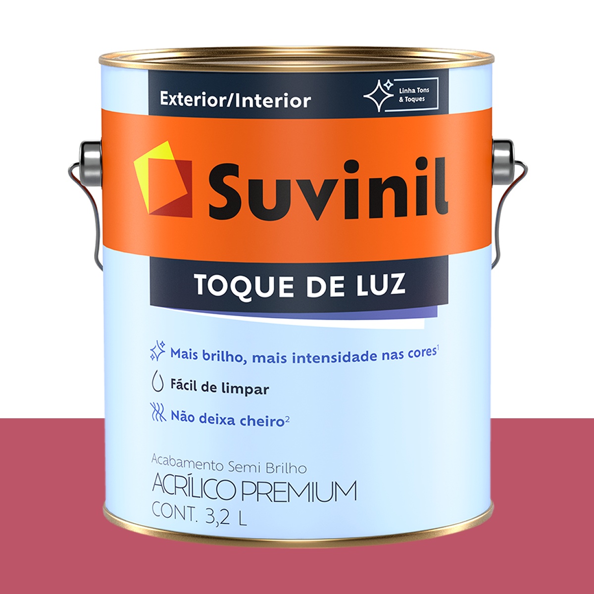 Tinta Acrílica Semi Brilho Suvinil Framboesa 3,2 L