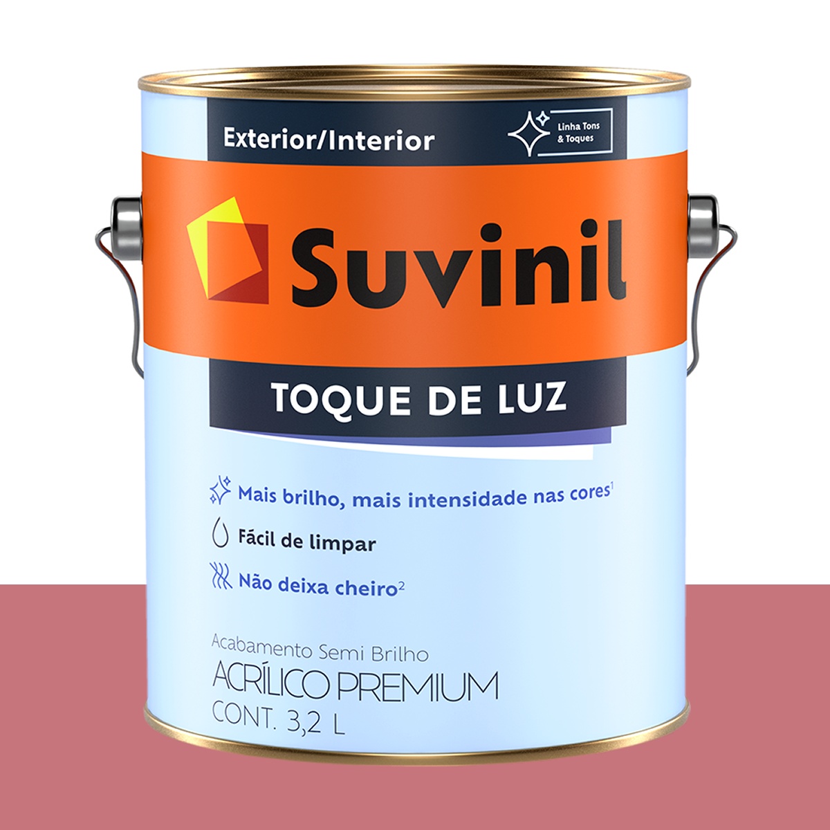 Tinta Acrílica Semi Brilho Suvinil Azaleia 3,2 L