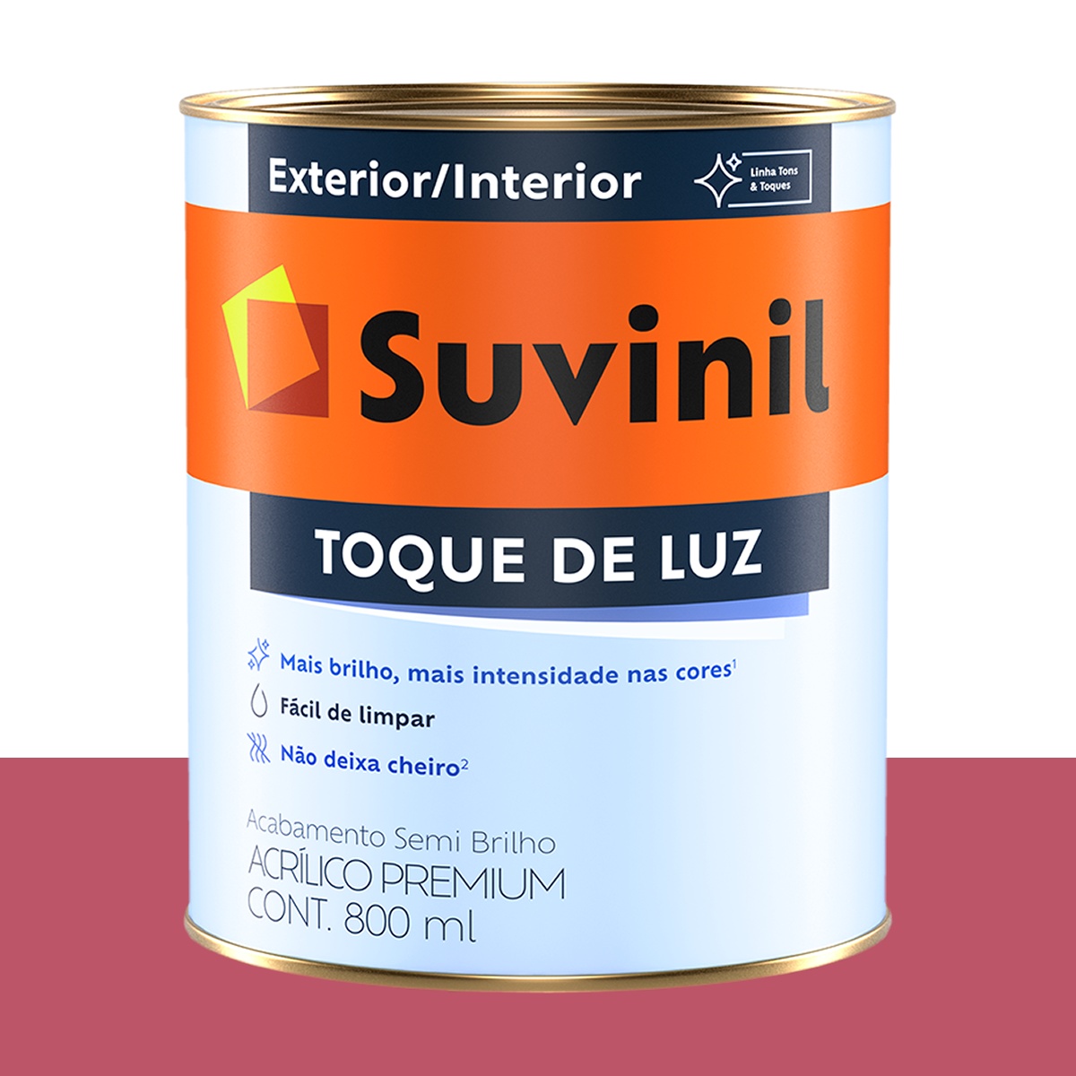 Tinta Acrílica Semi Brilho Suvinil Framboesa 800 ml