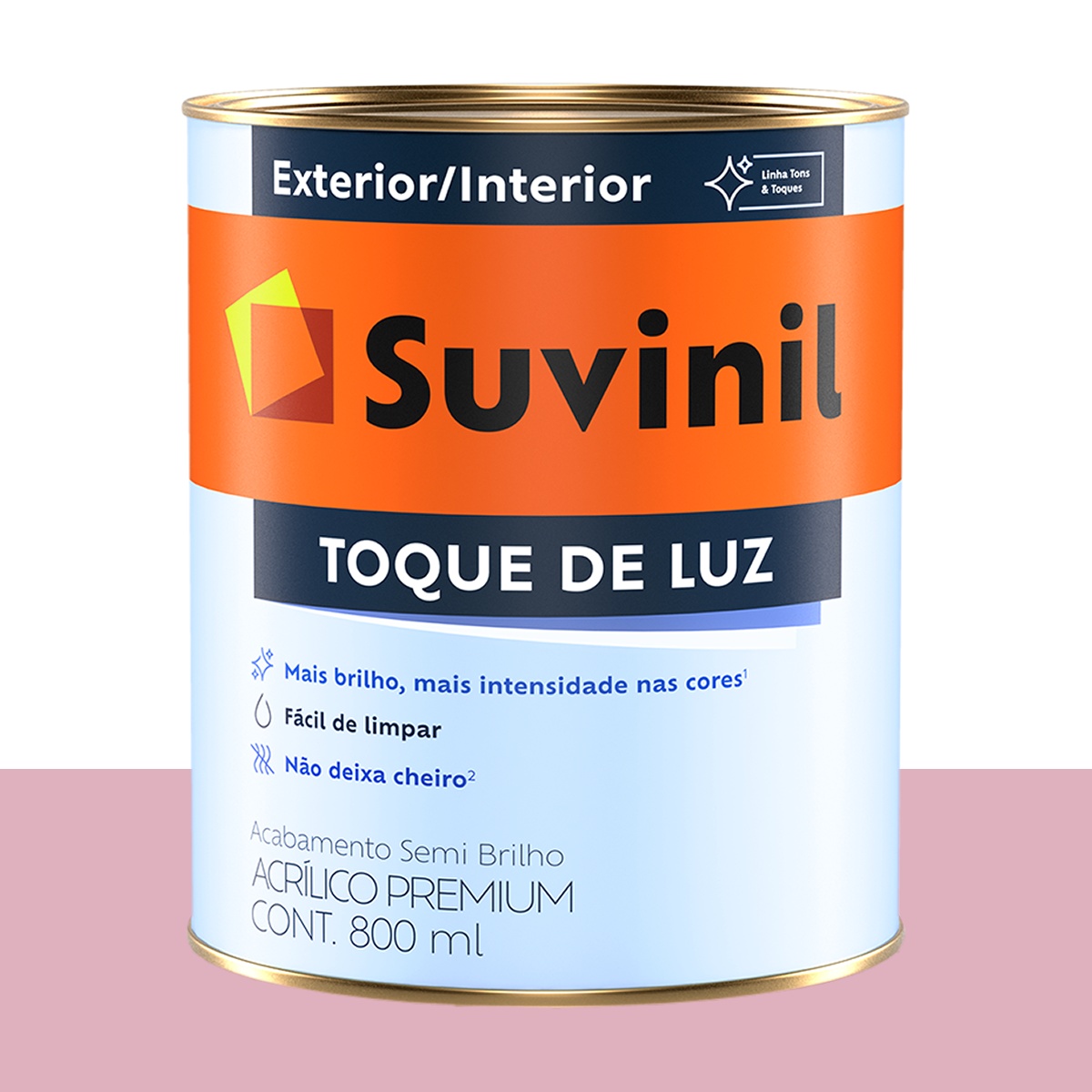 Tinta Acrílica Semi Brilho Suvinil Begônia-rosada 800 ml