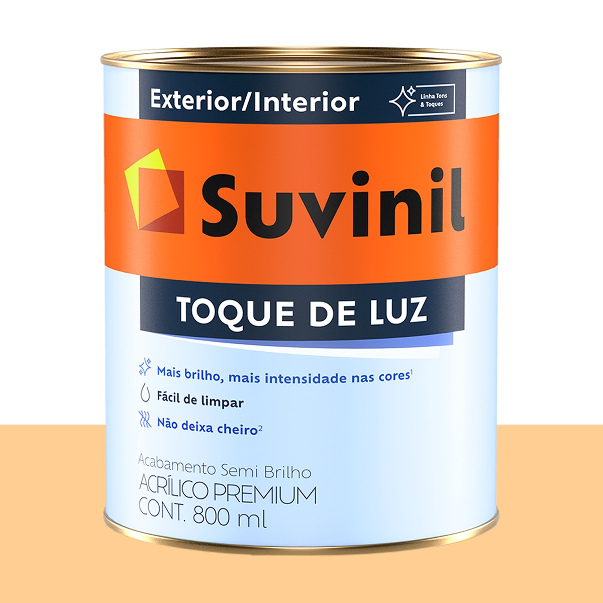 Tinta Acrílica Semi Brilho Suvinil Frescor de Laranja 800 ml