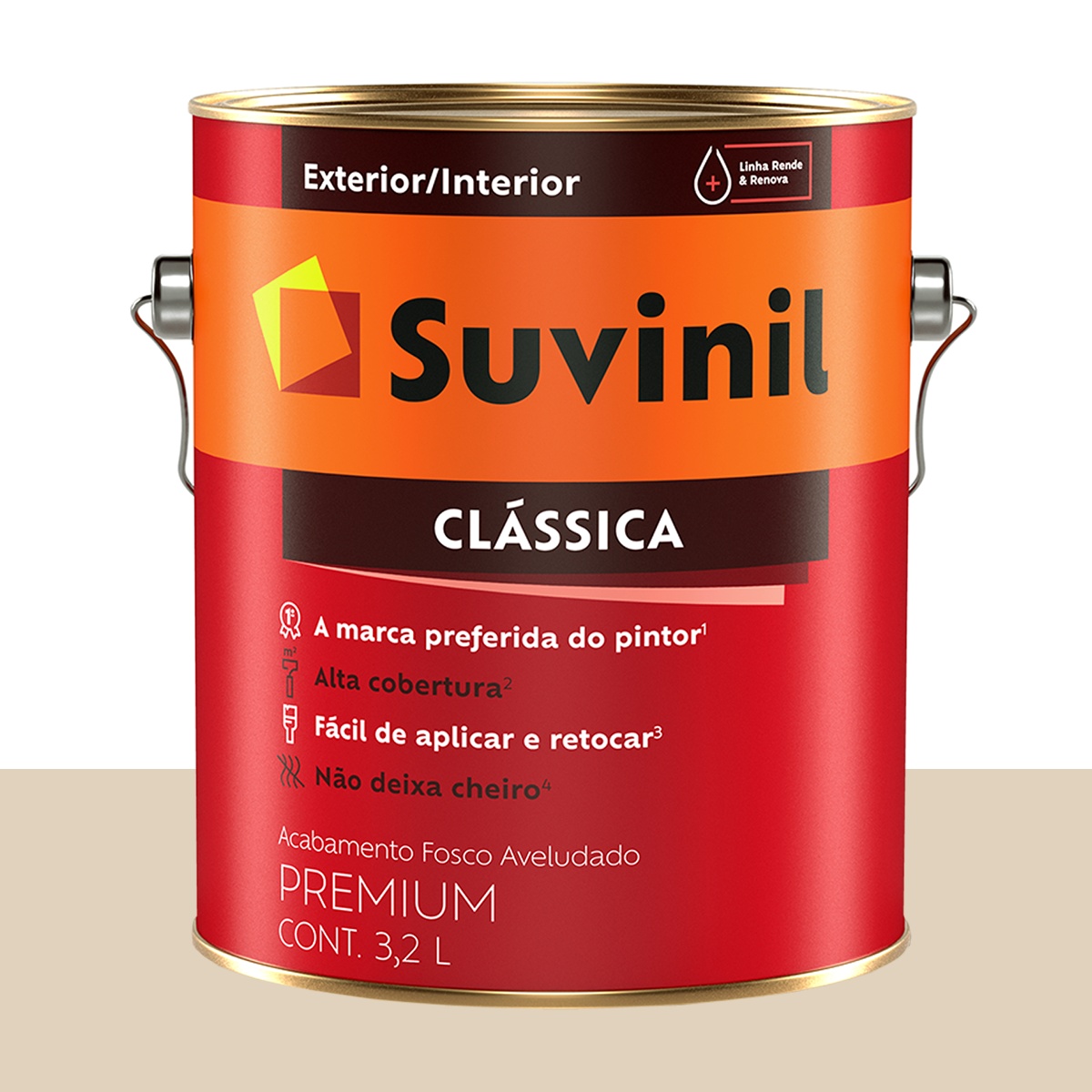 Tinta Clássica Fosca Suvinil Pasta de Amendoim 3,2 L