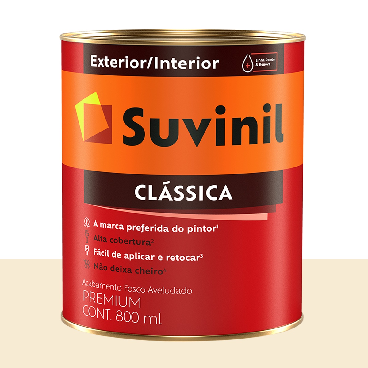 Tinta Clássica Fosca Suvinil Creme de Pêssego 800 ml