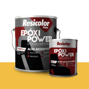 Kit Tinta Epóxi Bi-Componente Amarelo Segurança Resicolor 3,6L